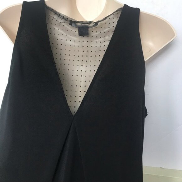 French Connection Sheer Lace Top Tunic Shift A Line Dress Stretch Sleeveless S - Picture 4 of 16